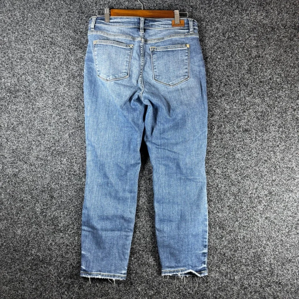 Judy Blue Boyfriend Fit Jeans Medium Wash Raw Hem JB82277MD Size 9/29